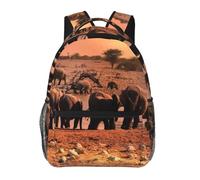 HEBSDFG Sac à dos d'école, sac à dos léger pour ordinateur portable, sac à dos décontracté pour étudiants, garçons et filles, Vie sauvage, One Size, Sac à dos daypack