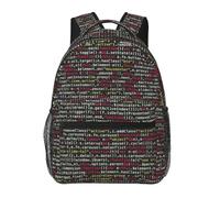 HEBSDFG Sac à dos d'école, sac à dos léger pour ordinateur portable, sac à dos décontracté pour étudiants, garçons et filles, Code de programmation du programmateur, One Size, Sac à dos daypack