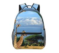 HEBSDFG Sac à dos d'école, sac à dos léger pour ordinateur portable, sac à dos décontracté pour étudiants, garçons et filles, Trois girafes, One Size, Sac à dos daypack