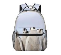 HEBSDFG Sac à dos d'école, sac à dos léger pour ordinateur portable, sac à dos décontracté pour étudiants, garçons et filles, Jeunes pingouins avec neige, One Size, Sac à dos daypack