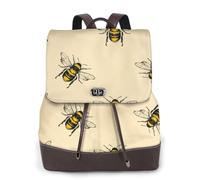 HEBSDFG Sac à dos en cuir synthétique imprimé crème glacée pour femme, sac à dos pour ordinateur portable, école, voyage, travail, Honey Bee., One Size, Sac à dos tyrolien