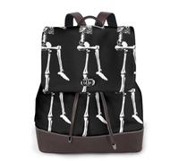 HEBSDFG Sac à dos en cuir synthétique imprimé requins marteaux pour femme, sac à dos pour ordinateur portable, école, voyage, travail, Tête de mort posable pour Halloween., One Size, Sac à dos