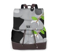 HEBSDFG Sac à dos en cuir synthétique imprimé requins marteaux pour femme, sac à dos pour ordinateur portable, école, voyage, travail, Koala à feuilles, One Size, Sac à dos tyrolien