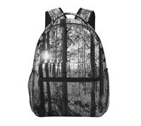 HEBSDFG Sac à dos léger pour ordinateur portable avec imprimé intérieur capsule spatiale pour étudiants, garçons et filles, Lumière du soleil à travers les bouleaux, One Size, Sac à dos daypack