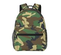 HEBSDFG Sac à dos léger pour ordinateur portable avec imprimé jeu de gymnastique - Sac à dos de voyage pour étudiants, garçons et filles, Camouflage militaire vert, One Size, Sac à dos daypack