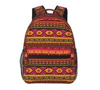 HEBSDFG Sac à dos léger pour ordinateur portable avec imprimé musical, sac à dos de voyage pour étudiants, garçons et filles, Art folk mexicain bohème, One Size, Sac à dos daypack
