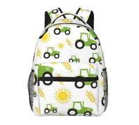 HEBSDFG Sac à dos léger pour ordinateur portable avec imprimé palmier tropical hawaïen, plage, sac à dos pour étudiants, garçons et filles, Tracteur agriculture, One Size, Sac à dos daypack