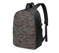 HEBSDFG Sac à dos pour ordinateur portable 17" pour homme et femme, imprimé libellule violette, sac à dos décontracté pour l'école, les voyages, le travail, Code de programmation du programmateur, One