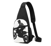 HEBSDFG Sac à dos unisexe avec imprimé Père Noël - Pour voyage, sports de plein air, randonnée, cyclisme, école, Silhouette du cycliste, Taille unique, Sac à dos de