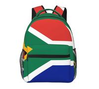 HEBSDFG Sac d'école à rayures noires et blanches - Sac à dos léger pour ordinateur portable - Sac à dos de voyage décontracté pour étudiants, garçons et filles, Drapeau Afrique du Sud., One Size, Sac