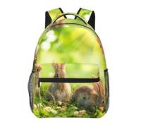 HEBSDFG Sac d'école imprimé girafe sac à dos léger pour ordinateur portable sac à dos décontracté sac à dos de voyage pour étudiants, garçons et filles, Lapins rigolos, One Size, Sac à dos daypack