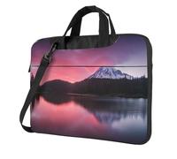 HEBSDFG Sac pour ordinateur portable imprimé Shadow on The Lake - Résistant aux chocs avec doublure antistatique, bandoulière convertible - Pour bureau, école, voyage, Noir , 13 inch