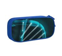 HEBSDFG Science Gene Trousse à crayons mignonne pour garçons et filles - Noir - Grande capacité - Organiseur de maquillage pour étudiants, école, université, bureau, bleu, One Size, Cartable