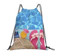 HEBSDFG Stone House Sac à dos de sport avec cordon de serrage pour femme Sac à dos de sport léger réutilisable Sac de courses, Vacances d'été, One Size, Sac à dos de voyage