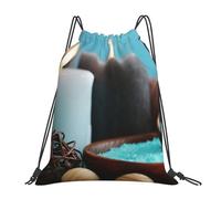 HEBSDFG Stone House Sac à dos de sport avec cordon de serrage pour femme Sac à dos de sport léger réutilisable Sac de courses, Bleu sarcelle, One Size, Sac à dos de voyage