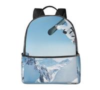 HEBSDFG Stone House Sac à dos d'école léger avec imprimé vélo mignon sac à dos pour ordinateur portable sac à dos élégant décontracté sac à dos de voyage, Ski de sport, One Size, Sac à dos daypack