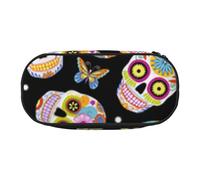 HEBSDFG Taekwondo Trousse à crayons avec emplacements pour stylos pour l'école, les voyages, le bureau, Sugar Skulls Butterfly, One Size, Cartable