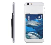 HEBSDFG Tahiti Beach Imprimé Téléphone Card Holder Wallet, Adhésif Stick sur Téléphone Wallet Case pour iPhone et Android, Faune sous-marine, One Size, Décontracté