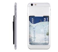 HEBSDFG Tahiti Beach Imprimé Téléphone Card Holder Wallet, Adhésif Stick sur Téléphone Wallet Case pour iPhone et Android, Arche de glace d'hiver, One Size, Décontracté