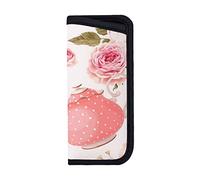 HEBSDFG Tasses à thé avec roses - Étui à lunettes en néoprène doux - Motif romantique - Pour homme, femme, enfant, Noir , M