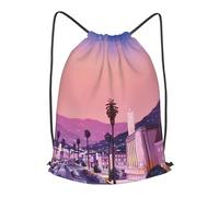 HEBSDFG The Old Hollywood Prints Sac à dos avec cordon de serrage réglable pour homme et femme Pour le sport, la gym, le shopping, la plage, Noir , M, Sac à dos daypack