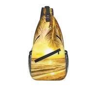 HEBSDFG Toast to your birthday Sac à dos à bandoulière amusant avec fermeture éclair pour l'école, les voyages et le travail, Couchers de soleil, One Size, Sac à dos en bandoulière