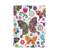 HEBSDFG Tower Paris Housse pour ordinateur portable de 13 pouces - Fine et résistante aux chocs - En cuir - Pour bureau, école, voyage, Papillon floral printanier., Taille unique
