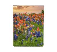 HEBSDFG Tower Paris Housse pour ordinateur portable de 13 pouces - Fine et résistante aux chocs - En cuir - Pour bureau, école, voyage, Texas Bluebonnets Paysage, Taille unique