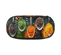 HEBSDFG Trousse à crayons avec 2 grands pandas imprimés avec emplacements pour stylos pour l'école, les voyages, le bureau, Épices., One Size, Cartable