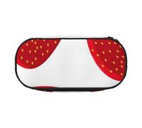 HEBSDFG Trousse à crayons avec 2 grands pandas imprimés avec emplacements pour stylos pour l'école, les voyages, le bureau, fraise, One Size, Cartable