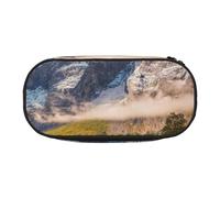HEBSDFG Trousse à crayons avec emplacements pour stylos - Motif tête de mort gothique - Pour l'école, les voyages, le bureau, Paysage de montagne, One Size, Cartable
