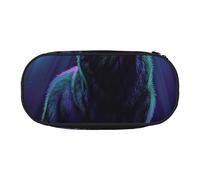 HEBSDFG Trousse à crayons avec emplacements pour stylos - Motif tissage africain - Pour l'école, les voyages, le bureau, Loups Howl In The Northern Lights, One Size, Cartable