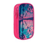 HEBSDFG Trousse à crayons avec imprimé arbre au crépuscule - Noir - Grande capacité - Avec emplacements pour stylos et pochettes - Pour l'école, les voyages, le maquillage, rose, One Size, Cartable