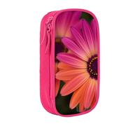 HEBSDFG Trousse à crayons avec imprimé chrysanthème rose et orange - Grande capacité - Organiseur de papeterie avec emplacements pour stylos et pochettes pour l'école, les voyages, le maquillage, rose
