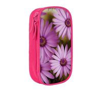 HEBSDFG Trousse à crayons avec imprimé chrysanthème violet - Grande capacité - Organiseur de papeterie avec emplacements pour stylos et pochettes pour l'école, les voyages, le maquillage, rose, Taille