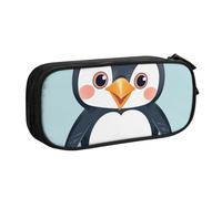HEBSDFG Trousse à crayons avec imprimé « I Love Penguins » pour garçons et filles - Trousse de voyage noire haute capacité pour étudiants, école, université, bureau, Noir , Taille unique, Cartable