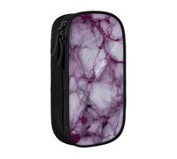 HEBSDFG Trousse à crayons avec imprimé marbre violet - Haute capacité - Avec emplacements pour stylos et pochettes - Pour l'école, les voyages, le maquillage, Noir , Taille unique, Cartable