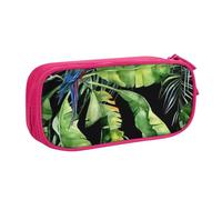HEBSDFG Trousse à crayons avec imprimé toucan perchoir des forêts tropicales américaines pour garçons et filles, noir, haute capacité, trousse de maquillage pour étudiants, école, université, bureau