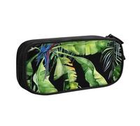 HEBSDFG Trousse à crayons avec imprimé toucan perchoir des forêts tropicales américaines pour garçons et filles, noir, haute capacité, trousse de maquillage pour étudiants, école, université, bureau