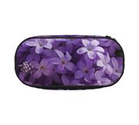HEBSDFG Trousse à crayons avec motifs bouquet de lavande avec emplacements pour stylos pour l'école, les voyages, le bureau, Noir , Taille unique, Cartable