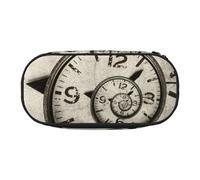 HEBSDFG Trousse à crayons blanche avec emplacements pour stylos pour l'école, les voyages, le bureau, Horloge torsadée, One Size, Cartable