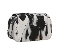 HEBSDFG Trousse à crayons double couche avec couvercle rabattable - Motif libellule - Pour fournitures scolaires, voyages et maquillage, Dalmatien., Taille unique, Cartable