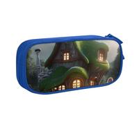 HEBSDFG Trousse à crayons Elfs House pour garçons et filles - Trousse de voyage noire haute capacité pour étudiants, école, université, bureau, bleu, Taille unique, Cartable