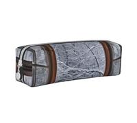 HEBSDFG Trousse à crayons en cuir avec imprimé fenêtre d'hiver et pochette cosmétique, organiseur minimaliste à fermeture éclair pour l'école, le bureau, les voyages, cadeau élégant, blanc, Taille