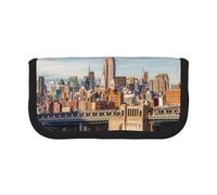 HEBSDFG Trousse à crayons en toile avec fermeture éclair Motif lever de soleil naturel, New York City, One Size, Cartable
