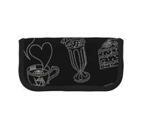 HEBSDFG Trousse à crayons en toile avec fermeture éclair Motif libellule bleue, Thé de l'après-midi., One Size, Cartable