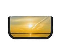 HEBSDFG Trousse à crayons en toile avec fermeture éclair pour l'école, les voyages, le bureau et pour offrir en cadeau, Sunrise Horizon, One Size, Cartable