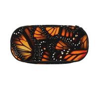 HEBSDFG Trousse à crayons imprimée drapeau irlandais avec emplacements pour stylos pour l'école, les voyages, le bureau, Papillons monarques oranges., One Size, Cartable