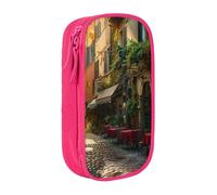 HEBSDFG Trousse à crayons italienne noire haute capacité avec emplacements pour stylos et pochettes pour l'école, les voyages, le maquillage, rose, Taille unique, Cartable