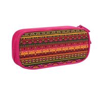 HEBSDFG Trousse à crayons mexicaine avec imprimé bohème pour garçons et filles - Noir - Haute capacité - Trousse de voyage pour étudiants, école, université, bureau, rose, One Size, Cartable